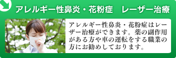 アレルギー性鼻炎・花粉症　レーザー治療